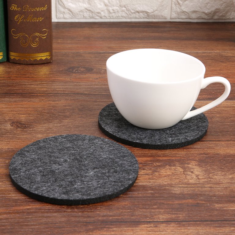 Dessous de Verre - RoundFeltCoaster™ - Gris Foncé